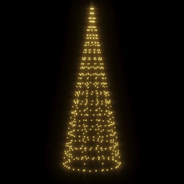 vidaXL LED-Weihnachtsbaum f&uuml;r Fahnenmast 550 LEDs Warmwei&szlig; 300 cm