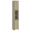 vidaXL Badezimmerschrank Sonoma-Eiche 30x30x183,5 cm Holzwerkstoff