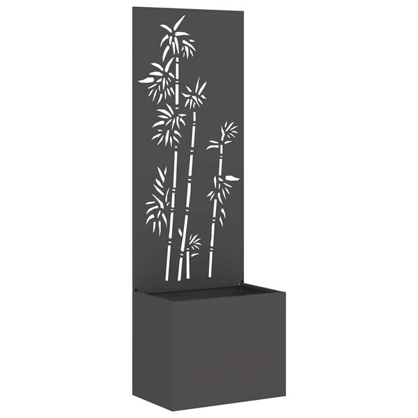 vidaXL Garten Sichtschutz-Leinwand Floral Schwarz 50 x 140 cm
