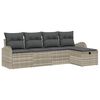 vidaXL Gartensofa-set 5 stk. Hellgrau Poly-Rattan