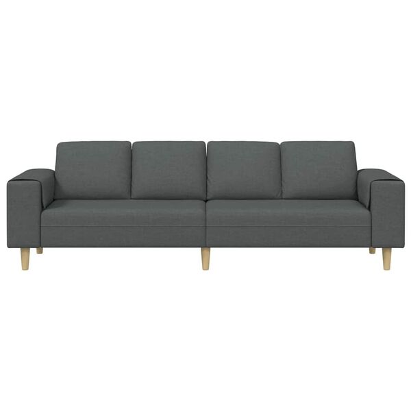 vidaXL Wohnzimmer Couch Dunkelgrau 250 x 77 x 76 cm Polyester