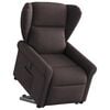 vidaXL Relaxsessel mit Aufstehhilfe Elektrisch Dunkelbraun Stoff