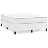 vidaXL Boxspringbett mit Matratze Wei&szlig; 140x190 cm Kunstleder