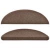 vidaXL Stufenmatten 15 Stk. 56x17x3 cm Kaffeebraun Halbrund