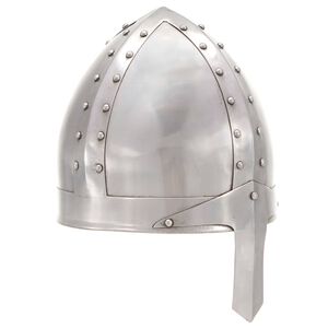 vidaXL Mittelalterlicher Ritterhelm Antik Replik LARP Silbern Stahl