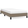 vidaXL Bettgestell ohne Matratze Taupe 90x200 cm Stoff