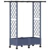 vidaXL Hochbeet mit Rankgitter und Dach Grau 122,5 x 40 x 127 cm PP