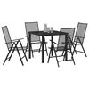 vidaXL Garten Essgruppe 5 pcs Anthrazit Pulverbeschichteter Stahl