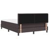 vidaXL Boxspringbett mit Matratze Dunkelbraun 140 x 190 cm Stoff