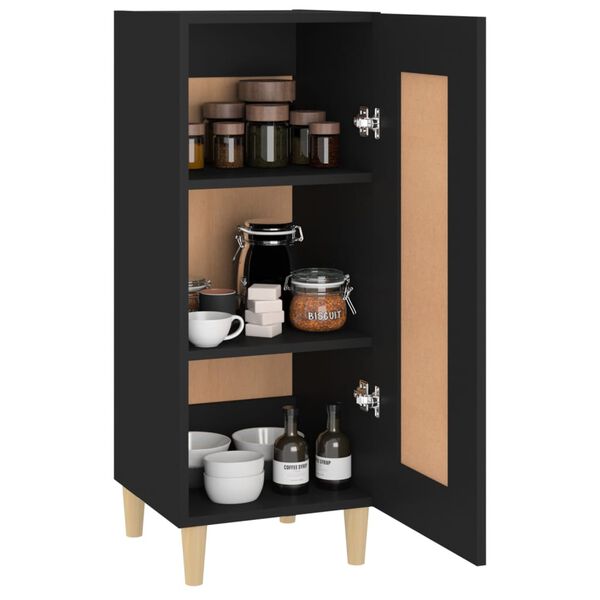 vidaXL Sideboard Schwarz 34,5x34x90 cm Holzwerkstoff