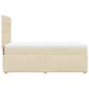 vidaXL Boxspringbett mit Matratze Creme 80x200 cm Stoff