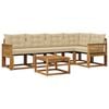 vidaXL Outdoor-Sofagarnitur 6 stk. Natur und Beige