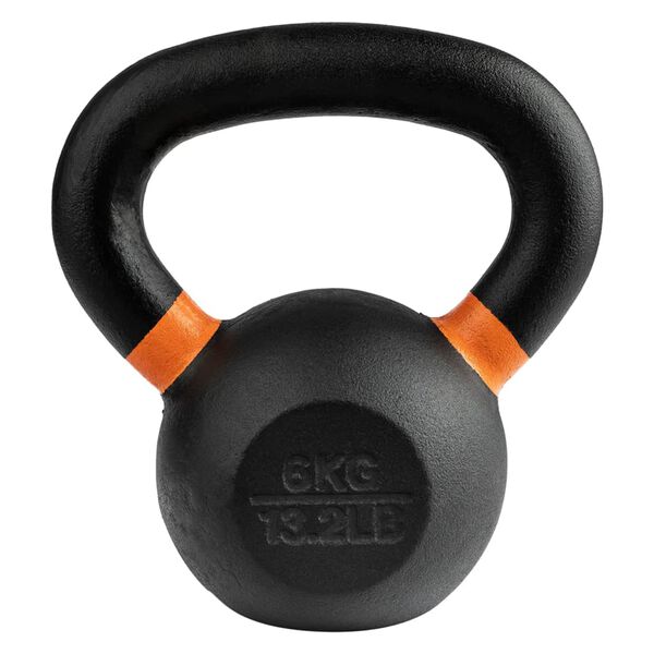 Wonder Core Kettlebell Power Coating 6 kg Schwarz und Orange