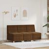 vidaXL Modulares Armfreies Sofa 3 pcs Braun 55 x 74 x 82 cm