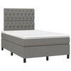 vidaXL Boxspringbett mit Matratze Dunkelgrau 120x200 cm Stoff