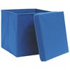 vidaXL Aufbewahrungsboxen mit Deckeln 4 Stk. 28x28x28 cm Blau