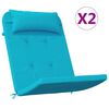vidaXL Stuhlkissen Uni 2 pcs T&uuml;rkis 58 x 77 x 4,5 cm Oxford-Stoff