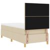 vidaXL Boxspringbett mit Matratze Creme 100 x 200 cm Stoff