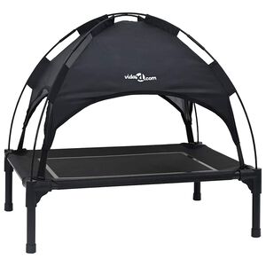 vidaXL Hundebett 71 x 64 x 71 cm Stahl Schwarz