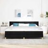 vidaXL Boxspringbett mit Matratze Schwarz 200 x 200 cm Stoff
