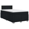 vidaXL Boxspringbett mit Matratze Schwarz 120 x 190 cm Stoff