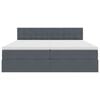 vidaXL Aufbewahrungsbett mit Matratze Dunkelgrau 90 x 200 cm