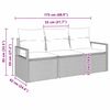 vidaXL Gartensofa-set mit Kissen 3 pcs Beige und Hellgrau Poly-Rattan