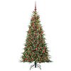 vidaXL K&uuml;nstlicher klappbarer Weihnachtsbaum Gr&uuml;n 180 cm PE und PVC