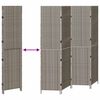 vidaXL Raumteiler Grau 195 x 180 cm Poly-Rattan
