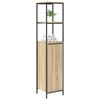 vidaXL Badschrank mit Regalen Sonoma-Eiche 36x35x165 cm