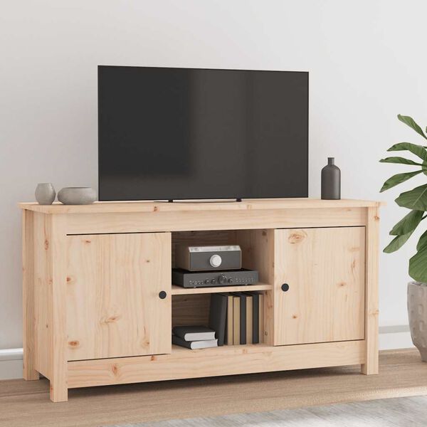 vidaXL TV-Schrank 103x36,5x52 cm Massivholz Kiefer
