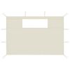vidaXL Pavillon-Seitenwände mit Fenstern 2 Stk. Creme