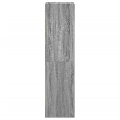 vidaXL Highboard mit Glastüren Grau Sonoma 35x37x142 cm