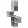 vidaXL Wand-Eckregal Betongrau 48 x 48 x 120 cm Holzwerkstoff