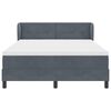vidaXL Boxspringbett mit Matratze Dunkelgrau 160 x 200 cm Samt