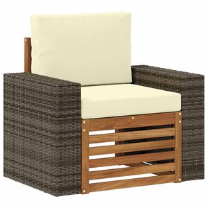 vidaXL Outdoor Mittelsofa Natur