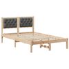 vidaXL Bettrahmen Dunkelgrau 120 x 200 cm Massives Kiefernholz