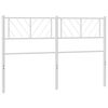 vidaXL Kopfteil Metall Wei&szlig; 120 cm