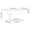 vidaXL Couchtisch Artisan-Eiche 96x50x45 cm Holzwerkstoff