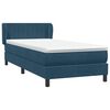 vidaXL Boxspringbett mit Matratze Dunkelblau 80x210 cm Samt