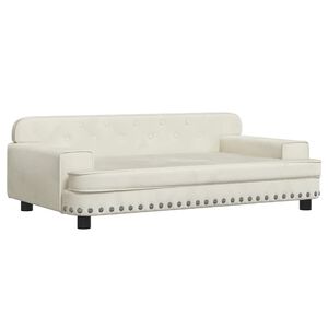 vidaXL Hundebett Creme 90x53x30 cm Samt