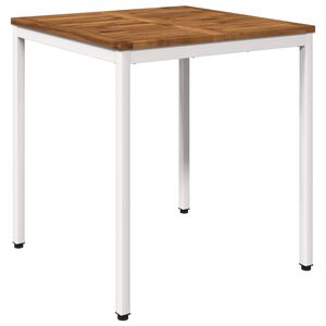 vidaXL Gartentisch Nat&uuml;rlich und Wei&szlig; 70 x 68,5 x 75 cm