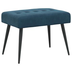vidaXL Bank mit Knopfheftung Blau 60 x 40 x 45 cm Samt