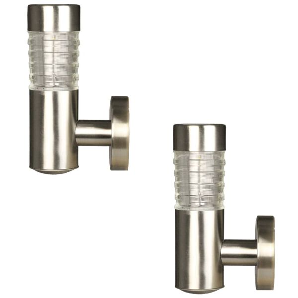 Luxform Solar LED Garten Wandleuchte Tacoma 2 Stk. Silbern 34245