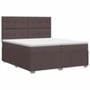 vidaXL Boxspringbett mit Matratze Dunkelbraun 160 x 200 cm Stoff