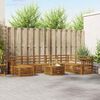 vidaXL Ecksofa Set 9 pcs Natur Massivholz Akazie