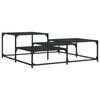 vidaXL Couchtisch Schwarz 107x107x40 cm Holzwerkstoff