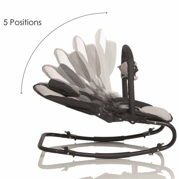 Little World Babywippe Stardust Schwarz und Grau LWBO001-GYBK