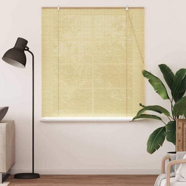 vidaXL Rollo mit Vorh&auml;ngen Natur 150 x 160 cm Bambus