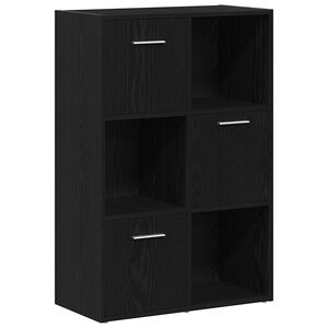 vidaXL B&uuml;cherregal/Raumteiler Schwarze Eiche 60,5x30x90cm Holzwerkstoff